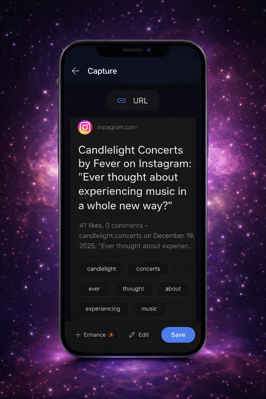 Review & save screen